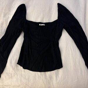 Reformation Reign Top Black Size 8